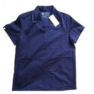 Figs navy scrub top